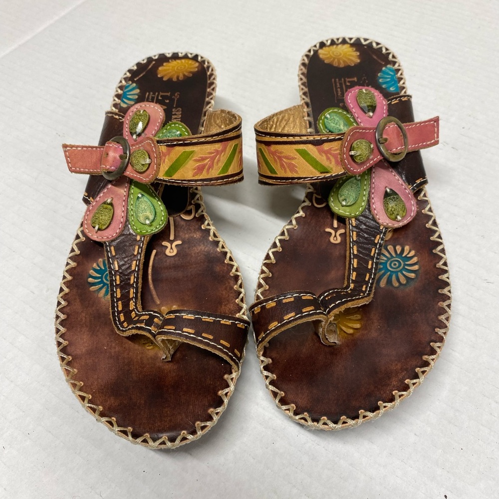 Spring Step L'Artiste
Santorini Slide Sandal in
Camel Size 36/US 5.5 Boho
Artsy